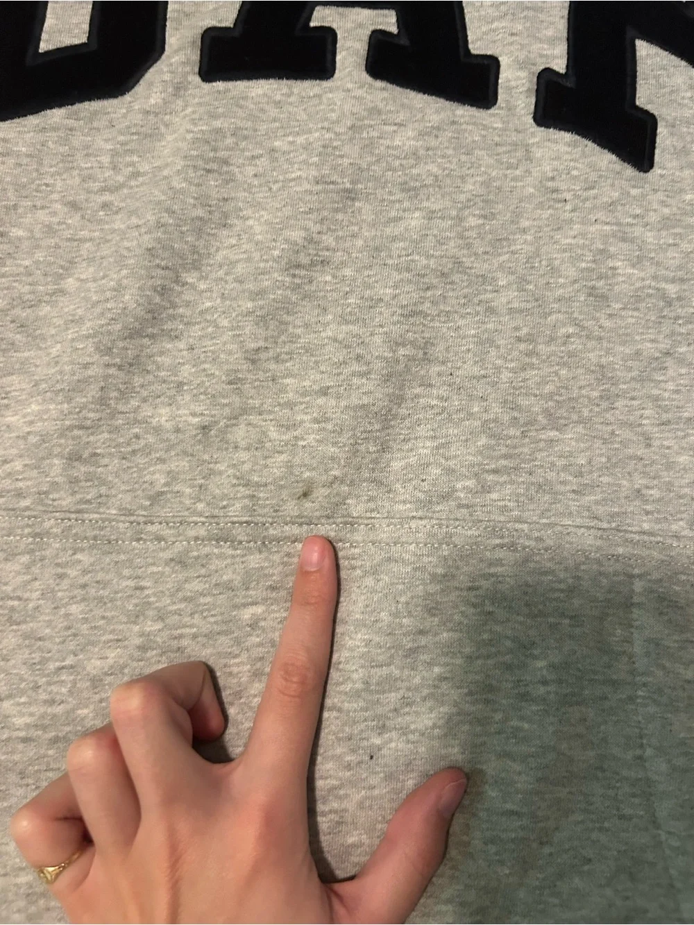 GAP Light Heather Gray Pullover Hoodie